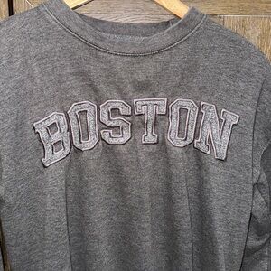 Gray Boston women’s crop Sweater